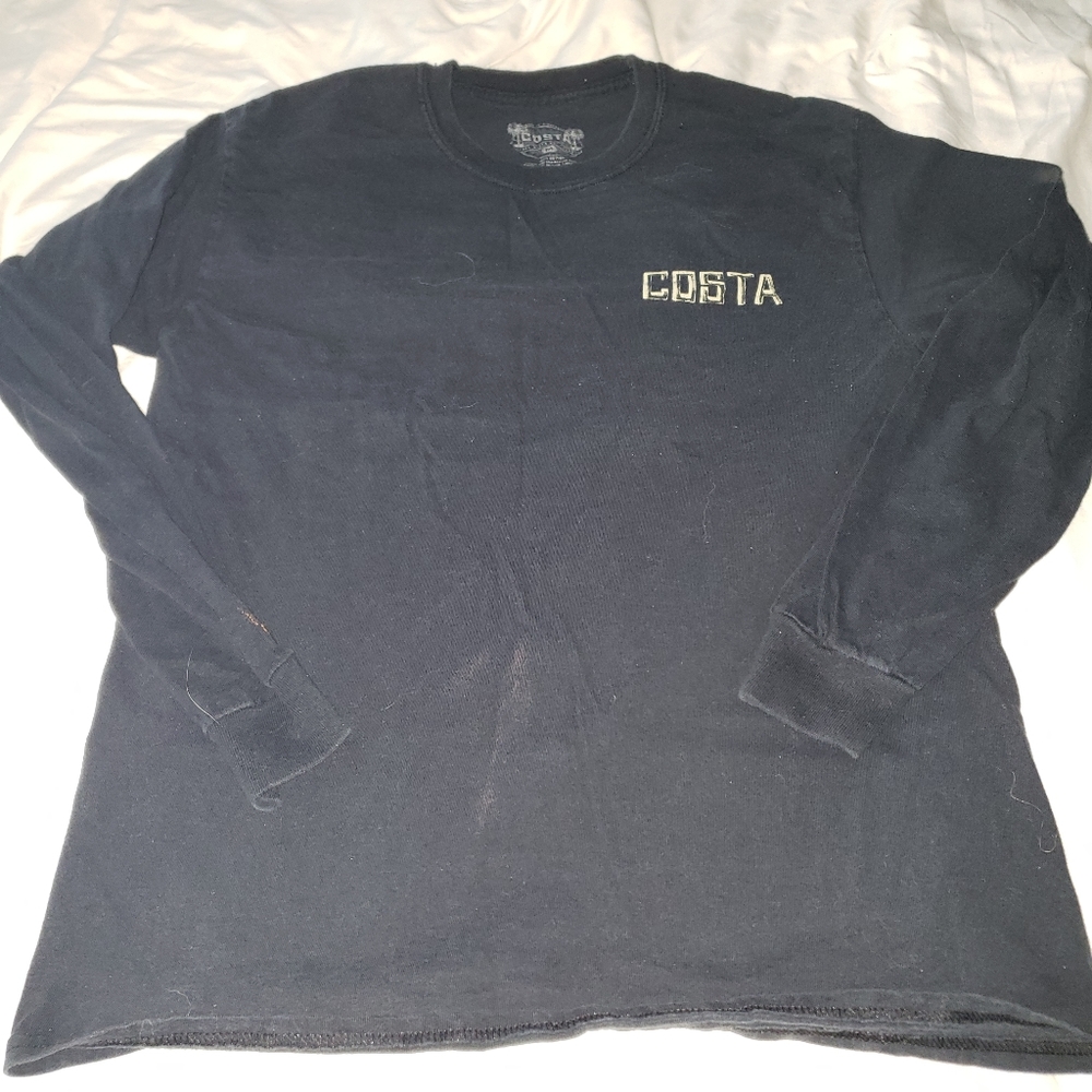 Costa Del Mar Black Logo long sleeve T shirt Size Medium
